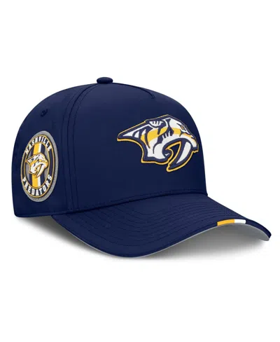 Fanatics Men's Navy Nashville Predators 2025 Nhl Draft Authentic Pro On-stage Podium A-frame Adjustable Hat In Blue
