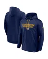Fanatics Men's Navy Nashville Predators Authentic Pro Rink Fleece Pullover Hoodie In Navy