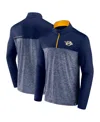 Fanatics Men's Navy Nashville Predators Iconic Defender Quarter-zip Jacket In Blue