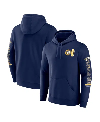 Fanatics Men's Navy Nashville Predators Revolution Pullover Hoodie In Blue