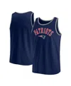 Fanatics Men's Navy New England Patriots Bet Tank Top In Navy,heather Gray