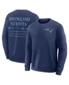Fanatics Men's Navy New England Patriots Deep Route Pullover Sweatshirt In Blue