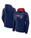Fanatics Men's Navy New England Patriots Defender Pullover Hoodie In Navy,red
