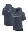 Fanatics Men's Navy New England Patriots Elements Future Ground Lettering Short Sleeve Pullover Hoodie In Navy