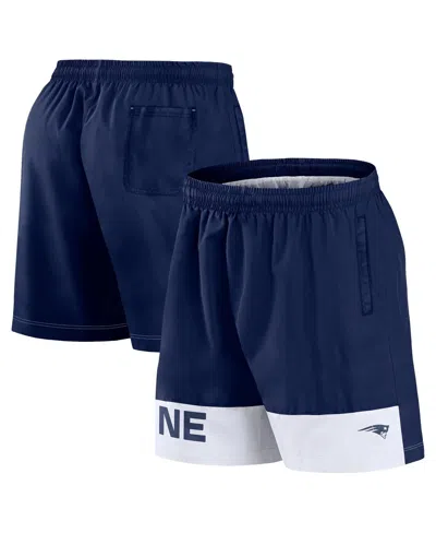 Fanatics Men's Navy New England Patriots Elements Shorts In Navy,white