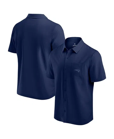 Fanatics Men's Navy New England Patriots Front Office Button-up Shirt In Blue