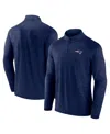 Fanatics Branded Navy New England Patriots Underdog Quarter-zip Jacket In Blue