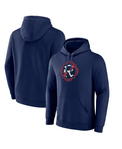 Fanatics Men's Navy New England Revolution Team Logo Fleece Pullover Hoodie In Blue
