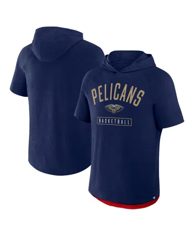 Fanatics Men's Navy New Orleans Pelicans Pass Legend Raglan Hoodie T-shirt In Blue