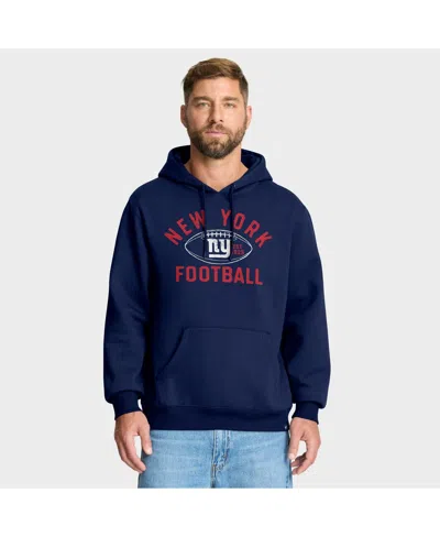 Fanatics Men's Navy New York Giants Fumblerooski Legacy Pullover Hoodie In Blue