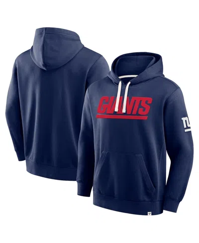 Fanatics Men's Navy New York Giants New Horizons Heritage Pullover Hoodie In Blue