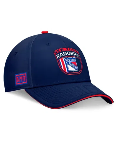 Fanatics Men's Navy New York Rangers 2024 Nhl Draft Snapback Hat In Navy,red