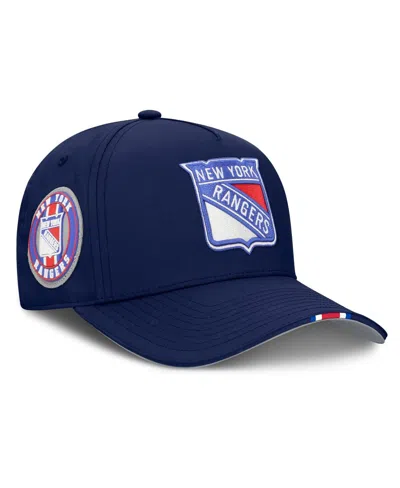 Fanatics Men's Navy New York Rangers 2025 Nhl Draft Authentic Pro On-stage Podium A-frame Adjustable Hat In Blue