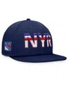 Fanatics Men's Navy New York Rangers Authentic Pro Rink Snapback Hat In Navy