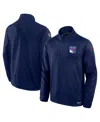Fanatics Men's Navy New York Rangers Big Tall Authentic Pro Quarter-zip Top In Navy