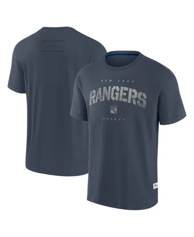 Fanatics Kids' Men's Navy New York Rangers Elements Weathered Tonal Future Ground T-shirt In Blue