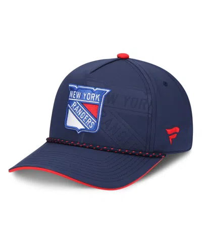 Fanatics Men's Navy New York Rangers On Stage Podium A-frame Adjustable Hat In Blue