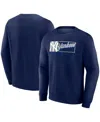 Fanatics Men's Navy New York Yankees Focus Fleece Pullover Sweatshirt In Navy
