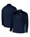 Fanatics Men's Navy Notre Dame Fighting Irish Big Tall Defender Quarter-zip Top In Navy
