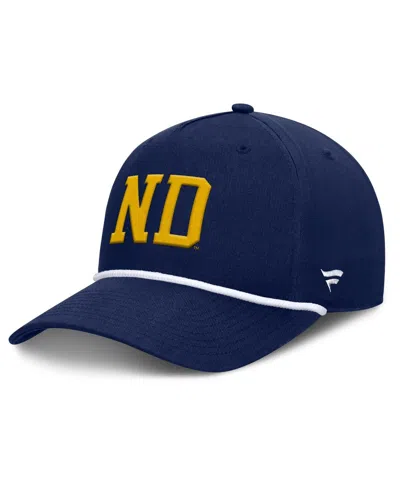 Fanatics Men's Navy Notre Dame Fighting Irish Foul Ball Rope Adjustable Hat In Blue