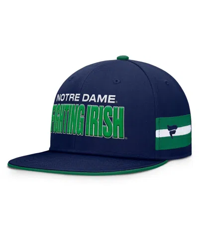 Fanatics Men's Navy Notre Dame Fighting Irish Pick Off Fitted Hat In Blue