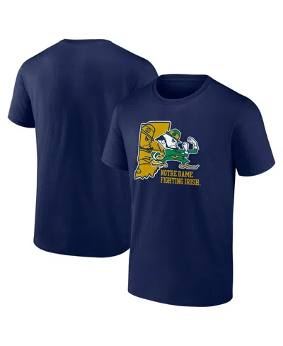 Fanatics Men's Navy Notre Dame Fighting Irish State Lock In T-shirt In Blue