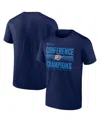 Fanatics Men's Navy Oklahoma City Thunder 2025 Western Conference Champions Ball Handler T-shirt In Blue