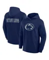 Fanatics Men's Navy Penn State Nittany Lions Blaze Tri-blend Pullover Hoodie In Navy