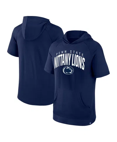 Fanatics Men's Navy Penn State Nittany Lions Double Arch Raglan Short Sleeve Hoodie T-shirt