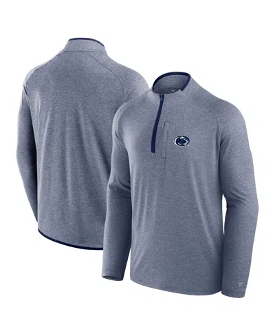 Fanatics Men's Navy Penn State Nittany Lions Mock Neck Half-zip Pullover Jacket In Blue