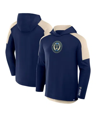 Fanatics Men's Navy Philadelphia Union Red Card Transitional Pullover Hoodie In Blue