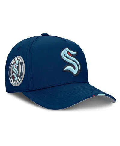 Fanatics Men's Navy Seattle Kraken 2025 Nhl Draft Authentic Pro On-stage Podium A-frame Adjustable Hat In Blue
