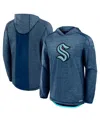 Fanatics Men's Navy Seattle Kraken Authentic Pro Rink Lightweight Pullover Hoodie In Navy