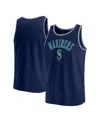 Fanatics Men's Navy Seattle Mariners Bet Tank Top In Navy,heather Gray