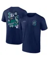 Fanatics Men's Navy Seattle Mariners Split Zone T-shirt In Navy