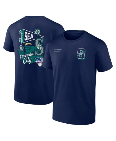 Fanatics Men's Navy Seattle Mariners Split Zone T-shirt