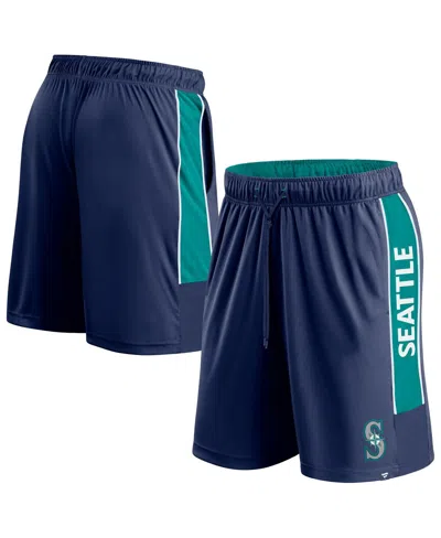 Fanatics Men's Navy Seattle Mariners Win The Match Defender Shorts In Navy,aqua