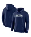 Fanatics Men's Navy Seattle Seahawks Legacy Fleece Pullover Hoodie In Navy