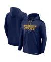 Fanatics Men's Navy St. Louis Blues Authentic Pro Rink Fleece Pullover Hoodie In Navy