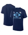 Fanatics Men's Navy Tampa Bay Rays 2025 Spring Training Grapefruit League True Icon T-shirt In Navy