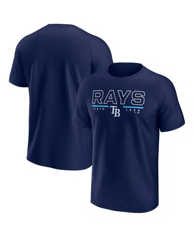 Fanatics Men's Navy Tampa Bay Rays Raglan T-shirt In Blue