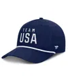 Fanatics Men's Navy Team Usa Captain Rope Adjustable Hat In Navy