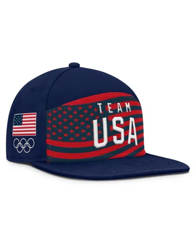 Fanatics Men's Navy Team Usa Grandstand Snapback Hat In Blue