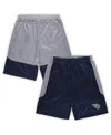 Fanatics Men's Navy Tennessee Titans Big Tall Team Logo Shorts In Navy,silver