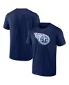 Fanatics Men's Navy Tennessee Titans Chrome Dimension T-shirt