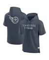 Fanatics Men's Navy Tennessee Titans Elements Future Ground Lettering Short Sleeve Pullover Hoodie In Blue