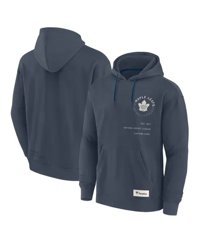 FANATICS MEN'S NAVY TORONTO MAPLE LEAF'S FUTURE GROUND INFO PULLOVER HOODIE