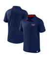Fanatics Men's Navy Washington Capitals Authentic Pro Jacquard Polo Shirt In Black