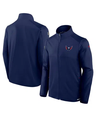 Fanatics Men's Navy Washington Capitals Authentic Pro Rink Fleece Full-zip Jacket In Blue