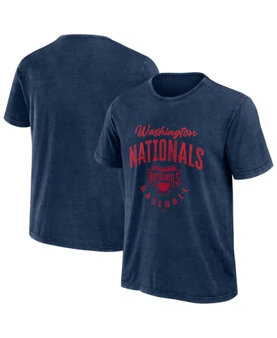 Fanatics Men's Navy Washington Nationals Cooperstown Collection Washed T-shirt